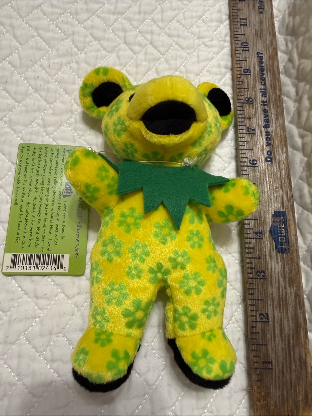 Grateful Dead 7” Plush Beanie Bear Retired Doodah Man NWT Great Condition - Picture 6 of 7